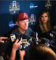  ?? NWA Democrat-Gazette/BEN GOFF ?? Arkansas Coach Dave Van Horn has led the Razorbacks to five College World Series appearance­s in 16 years.