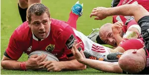  ??  ?? Stormer: CJ Stander’s timely try won the game for Munster at Liberty Stadium