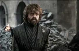  ?? HBO VIA AP ?? This image released by HBO shows Peter Dinklage in a scene from the final episode of “Game of Thrones,” that aired Sunday.