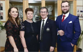  ??  ?? Anna, Valerie, Peter and Eamonn Higgins at the Seapoint Captains’ Dinner.