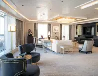  ??  ?? Right: for the most lavish experience one can have at sea, book the 412sqm Regent Suite.