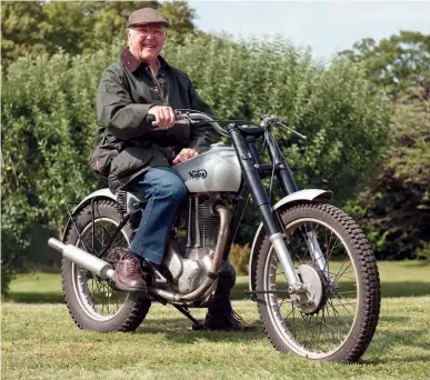  ??  ?? Murray Walker graced our October 2011 cover, in an interview in which he talked of his interest in motorcycle­s, and was reunited with a Norton 500T, like the one on which he won ISDT Gold in 1949.