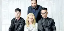  ?? THE ASSOCIATED PRESS FILES ?? Writer-director Yorgos Lanthimos, background centre, and cast members of The Killing of a Sacred Deer. From left: Barry Keoghan, Nicole Kidman and Colin Farrell.