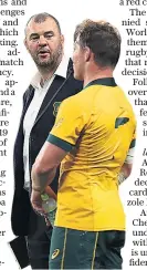  ??  ?? Speaking out: Australia coach Michael Cheika says World Rugby has undermined its own officials