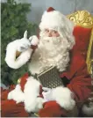  ?? Virtual Santa Claus Visits ?? Top: Santa Claus, a. k. a. Christophe­r MacGowan, fistbumps Sammy Liesch, 6, at Neiman Marcus’ curbside pickup in S. F. Above: Charles Jennings of Virtual Santa Claus Visits.