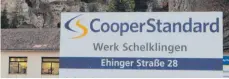  ?? FOTO: SVEN KOUKAL ?? Im Cooper Standard-Werk in Schelkling­en ist geplant, dass viele Stellen abgebaut werden sollen.