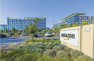  ?? Picture: Benedetta Barbanti ?? Amazon’s offices in Sunnyvale, California, US. Amazon is a leader in electronic commerce and cloud computing, internet retailer and an online bookstore and video seller. The Amazon.co.za website went live this week.