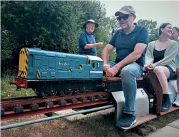  ?? ?? A passenger train on the new Wensum Valley Miniature Railway. MNR