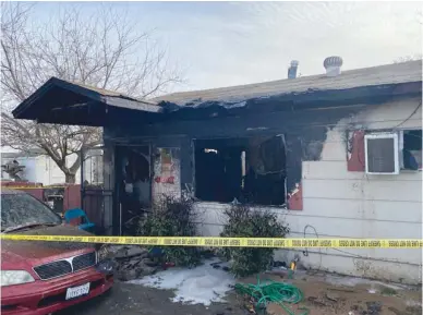  ?? Courtesy photo ?? A house fire Sunday night in the 5600 block of Arboga Road, Linda, killed one person.