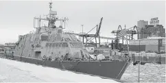  ?? Graham Hughes / The Canadian Press via Associated Press ?? The USS Little Rock remains moored in Montreal’s old port.