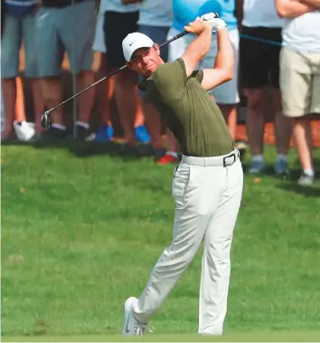  ?? AFP ?? Rory McIlroy in action during the second round of the DP World Tour Championsh­ip at Jumeirah Golf Estates in Dubai yesterday.