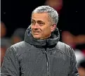  ??  ?? Manchester United boss Jose Mourinho has cut a frustrated figure as his side struggles to keep up with its rivals.