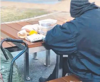  ??  ?? A Gold Coast charity for the homeless said a group was moved at 4.30am in the rain. They have asked for more compassion.