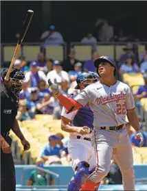  ?? ?? JUAN SOTO struck out twice and was 0 for 3 Wednesday, but he’s the type of player who can be the face of the franchise in L.A.