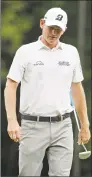  ?? Chuck Burton / Associated Press ?? Brandt Snedeker reacts to his putt on the first hole during the third round of the Wyndham Championsh­ip on Saturday.