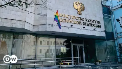  ??  ?? Александр Софеев принимал участие в акции с флагами ЛГБТ