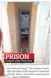  ??  ?? Dungeon under Fritzl home PRISON