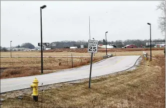  ?? BILL LACKEY / STAFF ?? A new booster center, which will increase water pressure, will serve the eastern district of the city including the Prime Ohio II Industrial Park.