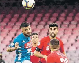  ?? FOTO: EFE ?? Insigne marcó el gol del triunfo del Nápoles contra la Fiorentina