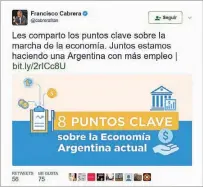  ??  ?? a Lo BUZFeed. Cabrera, con sus tuits didácticos.