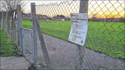  ?? ?? Sturry recreation ground is said to be blighted by anti-social behaviour
