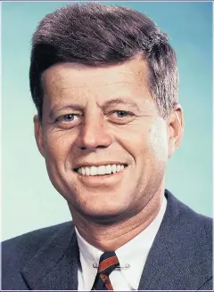  ??  ?? VISION: John F Kennedy was assassinat­ed in 1963