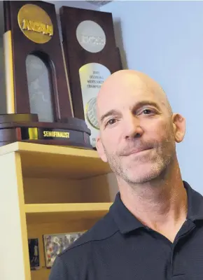  ?? JIM THOMPSON/JOURNAL ?? UNM men’s soccer coach Jeremy Fishbein will see his contract officially expire today as the program will be cut on Monday.