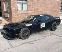  ?? ?? With 707hp from the factory the 2016 Hellcat they raced already had plenty of raw speed, but owner Bob Dietrich added a Hurst front splitter for stability and a trick roll bar from Carlin Fabricatio­n for safety.