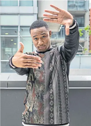  ?? J.P. MOCZULSKI FOR THE TORONTO STAR ?? Jessie T. Usher says there was plenty of room for improv during filming for the latest version of Shaft.