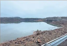  ?? Army Corps of Engineers ?? The Carters Dam re-regulation lake saw a high water level Tuesday due to a spill gate issue.