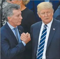  ?? FOTOS: CEDOC PERFIL ?? AMIGOS. Así se definen el Presidente y su par estadounid­ense.