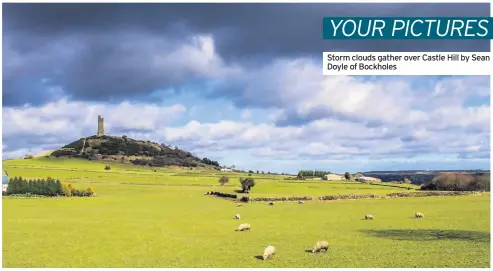  ??  ?? Storm clouds gather over Castle Hill by Sean Doyle of Bockholes