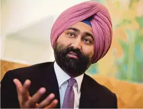  ?? BLOOMBERG PIC ?? Malvinder Singh is resigning from his executive chairman role, says Fortis Healthcare Ltd on Thursday.