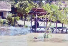  ?? SUPPLIED ?? A flooded street in Tbong Khmum’s Kroch Chhmar district, situated along the Mekong River.