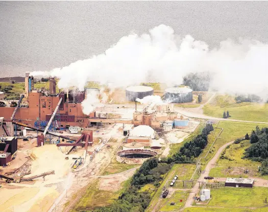  ??  ?? The provincial government has until Tuesday to make its decision on Northern Pulp’s proposed effluent treatment plan. The mill is shown in this 2014 file photo.