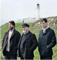  ??  ?? Windswept: Gerard Butler, Peter Mullan and Connor Swindells in The Vanishing