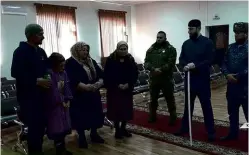  ?? ?? Chechnya’s Witchfinde­r General, Islamic cleric Adam Elzhurkaye­v, accuses three women of witchcraft in footage shown on the state television channel.