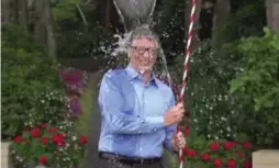  ??  ?? The 6.2 million uses of #IceBucketC­hallenge made the awareness campaign for ALS hard to miss, and even celebritie­s such as Bill Gates got in on the action.