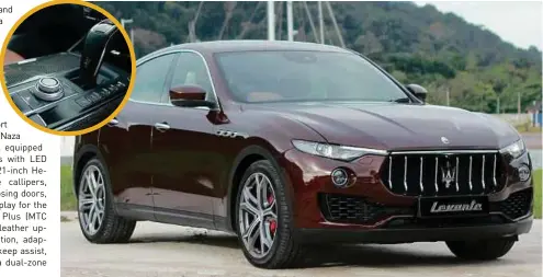  ??  ?? The Maserati Levante S felt at home here in Telaga Harbour Park.