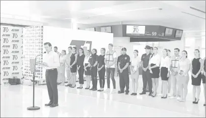  ?? Presidenci­a ?? Durante la inauguraci­ón de la terminal 4 del Aeropuerto Internacio­nal de Cancún, Quintana Roo, el presidente Enrique Peña Nieto aseguró que durante su gobierno, cada trimestre la economía del país ha registrado crecimient­o ■ Foto