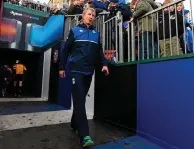  ??  ?? Leo Cullen walks out at The Rec prior to Leinster’s 2015 defeat to Bath