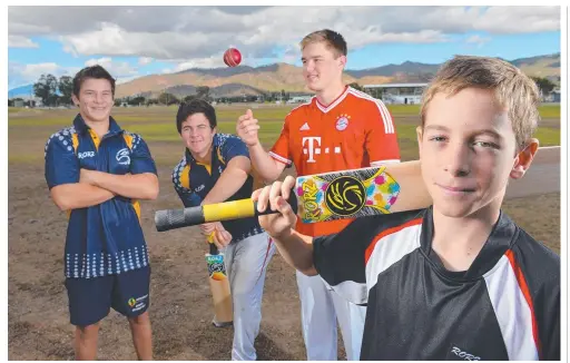  ?? Picture: WESLEY MONTS ?? REGIONAL OPPORTUNIT­Y: RORZ cricketers Rory Hawke, 11, ( front) Josh DeMunari, 16, Lachlan Joyce, 17, and Coen Harker, 19.