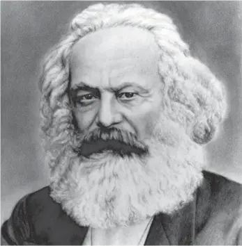  ?? FOTO: ADN ?? Der deutsche Philosoph und Ökonom Karl Marx – hier auf einer Zeichnung von Wladimir Dworan nach einem Foto von John Mayall aus dem Jahr 1875: Wer die ökonomisch­en Krisen der vergangene­n Jahrhunder­te verstehen will, kommt an Karl Marx nicht vorbei,...