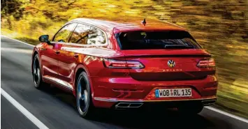  ?? Fotos: Volkswagen AG ?? Hingucker: der VW Arteon als schnittige Shooting‰Brake‰Variante.