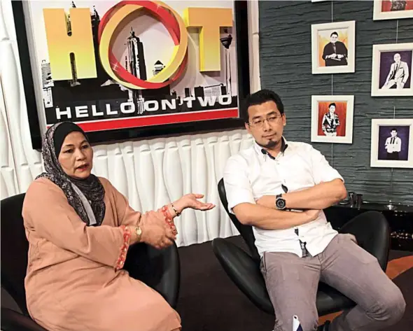  ??  ?? Hello on Two producers have relaunched the programme with a brand new look and concept aimed at Malaysia’s more informed and discerning media-oriented TV audience.