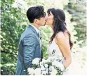  ?? SIMPLY LACE PHOTOGRAPH­Y BRYCE ISAACS CM PHOTOGRAPH­Y ?? Michael Spriep and Kelsey Lee said their vows at Michael’s childhood home in Burford, Ont., in the yard where he and his siblings played soccer as kids. Amanda Dumoulin and Joseph Stephan wed in their friend’s Pickering backyard, which they transforme­d for the ceremony, dinner and then dancing. John Boddy and Natalie Perron timed their nuptials to coincide with a family reunion at her sister’s farm in Roseneath, Ont.