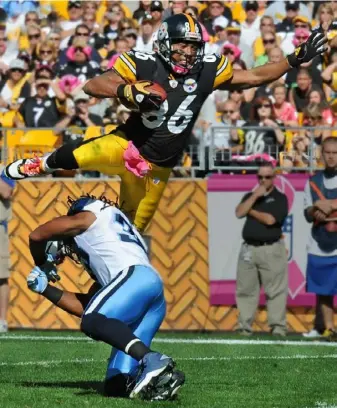  ?? Peter Diana/Post-Gazette ?? Hines Ward is among the 25 semifinali­sts for the Hall of Fame for the third consecutiv­e year. In the previous two, he failed to make the cut to 15.
