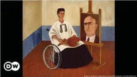  ??  ?? 'Self-portrait with Dr Farill' is the last self-portrait to which Kahlo added her signature