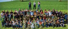  ?? Foto: Silvio Rether ?? Volles Gebläse: Rund 60 Jugendlich­e aus ganz Bayern treffen sich zur Brass Band Akademie. Sie erarbeiten gemeinsam ein Programm, das dann bei im Edwin Scharff Haus zu hören sein wird.