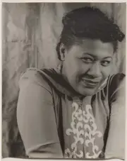  ??  ?? Right:Carl Van Vechten (1880-1964),Ella Fitzgerald, January 19, 1940. Gelatin silver print, image and sheet: 915⁄16 x 715⁄16 in. Philadelph­ia Museum of Art: Gift of John Mark Lutz, 1965.